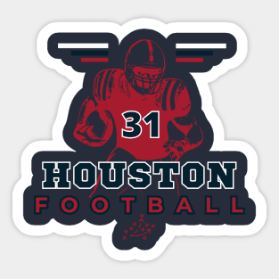 Houston Football Vintage Style Sticker